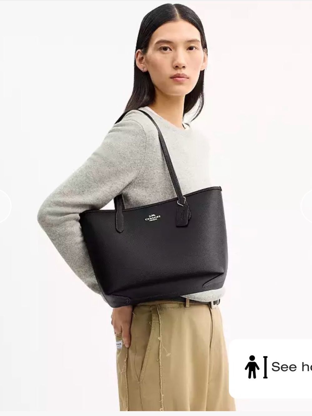 Coach Medium City Tote Bag - Picture 5 of 5